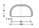 Jis Cap Ming Buttweld Fittings