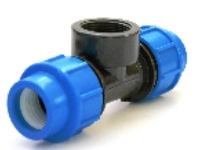 CFT050040 Female Tee 50mm x 40mm Compression Fitting 16 Bar