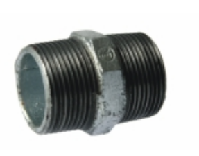 Hexagon Nipple Galvanised Malleable Fitting