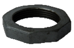 Back Nut Black Malleable Fitting